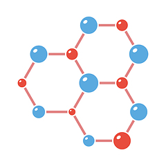 Image showing Icon Of Chemistry Hexa Connection Of Atoms