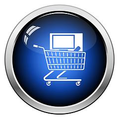 Image showing Shopping Cart With PC Icon