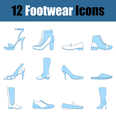 Image showing Footwear Icon Set