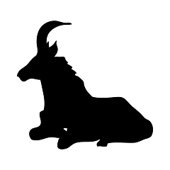 Image showing Horse Antelope Silhouette