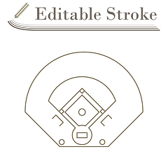 Image showing Baseball Field Aerial View Icon