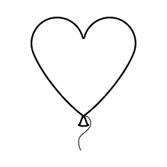 Image showing Heart Shape Balloon Icon