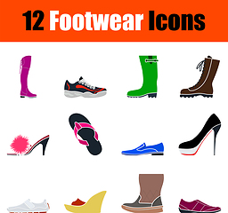 Image showing Footwear Icon Set