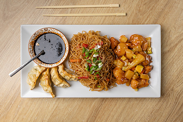 Image showing Asian cuisine platter