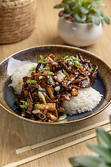 Image showing Delicious beef stir fry with vegetables