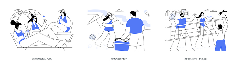 Image showing Urban beach isolated cartoon vector illustrations se