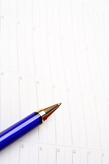 Image showing Color pencil and agenda