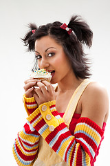 Image showing Cupcake girl