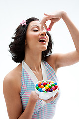 Image showing Happy candy girl