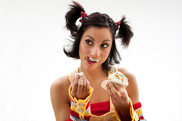 Image showing Cupcake girl