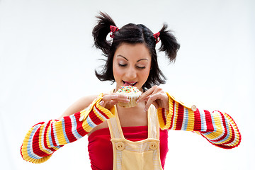 Image showing Cupcake girl