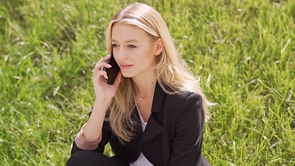 Image showing Professional Woman Taking a Break in Nature