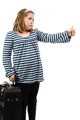 Image showing Child Hitchhiking