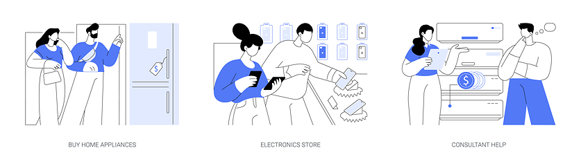 Image showing Tech store isolated cartoon vector illustrations se