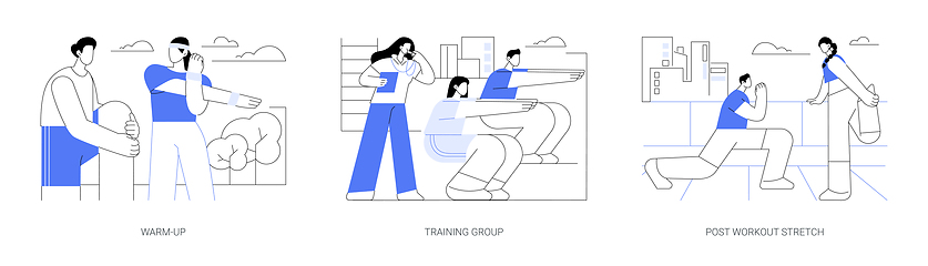 Image showing Training process isolated cartoon vector illustrations se