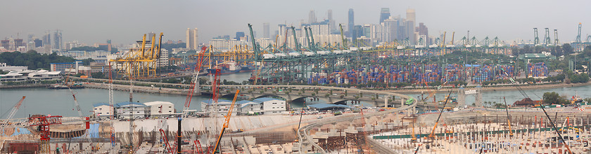 Image showing Harbour And Scyscraper Of Singapore