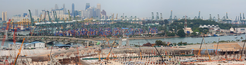 Image showing Harbour And Scyscraper Of Singapore