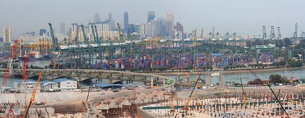 Image showing Harbour And Scyscraper Of Singapore