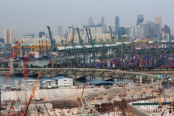 Image showing Harbour And Scyscraper Of Singapore