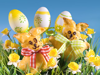 Image showing baked easter bunnies