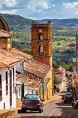 Image showing Heritage town Barichara, beautiful colonial architecture in most beautiful town in Colombia.