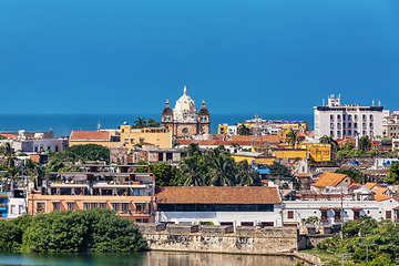 Image showing Urban skyline of Cartagena de Indias city on the Caribbean coast