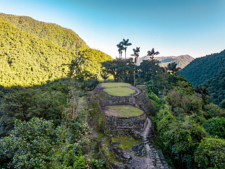 Image showing Ciudad Perdida, ancient ruins in Sierra Nevada mountains. Santa Marta, Colombia wilderness