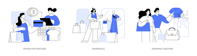 Image showing Shopping mall isolated cartoon vector illustrations se