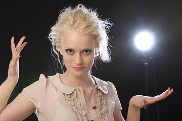 Image showing Fashion model in studio