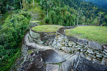 Image showing Ciudad Perdida, ancient ruins in Sierra Nevada mountains. Santa Marta, Colombia wilderness