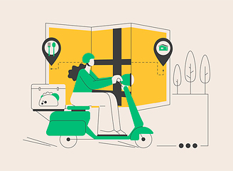 Image showing Food delivery abstract concept vector illustration.