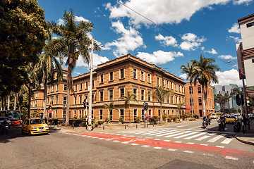 Image showing Street view of daily life of ordinary in people in Medellin, Antioquia department Colombia