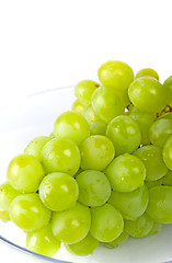 Image showing green grapes in a glass bowl