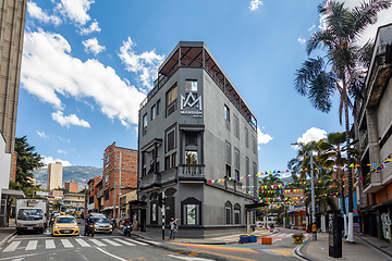 Image showing Street view of daily life of ordinary in people in Medellin, Antioquia department Colombia