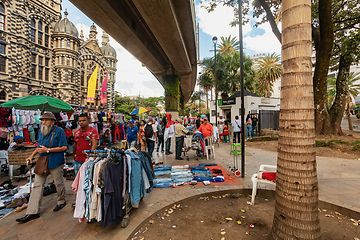 Image showing Street view of daily life of ordinary in people in Medellin, Antioquia department Colombia