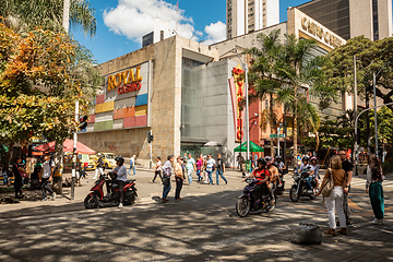 Image showing Street view of daily life of ordinary in people in Medellin, Antioquia department Colombia