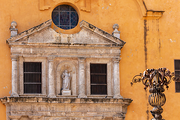 Image showing Church Iglesia de San Pedro Claver, colonial buildings located in Cartagena de Indias, in Colombia
