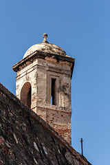 Image showing Castle Fortress San Felipe de Barajas Fort, Cartagena de Indias, Caribbean coast of Colombia.