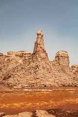 Image showing Rock city in Danakil depression, geological landscape Ethiopia, Horn of Africa