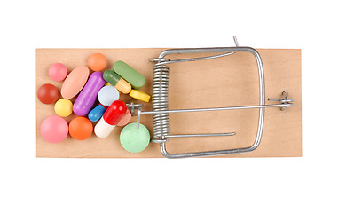 Image showing Mousetrap and Pills