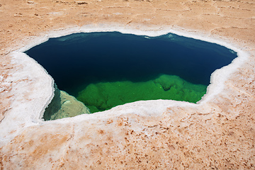 Image showing Moonscape of Dallol Lake, Danakil depression geological landscape Ethiopia