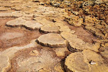 Image showing Moonscape of Dallol Lake, Danakil depression geological landscape Ethiopia