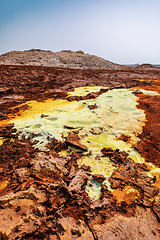 Image showing Moonscape of Dallol Lake, Danakil depression geological landscape Ethiopia