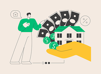 Image showing Mortgage relief program abstract concept vector illustration.