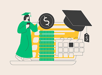 Image showing Student loan payments deferred abstract concept vector illustration.