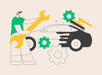 Image showing Auto detailing abstract concept vector illustration.
