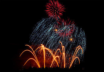 Image showing Fireworks Lighting up the Sky