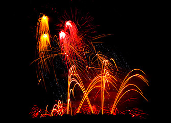 Image showing Fireworks Lighting up the Sky