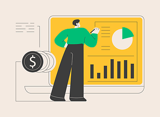 Image showing Financial management system abstract concept vector illustration.