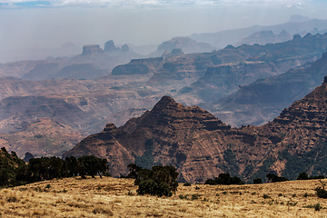 Image showing Semien or Simien Mountains National Park, Ethiopia wilderness landscape